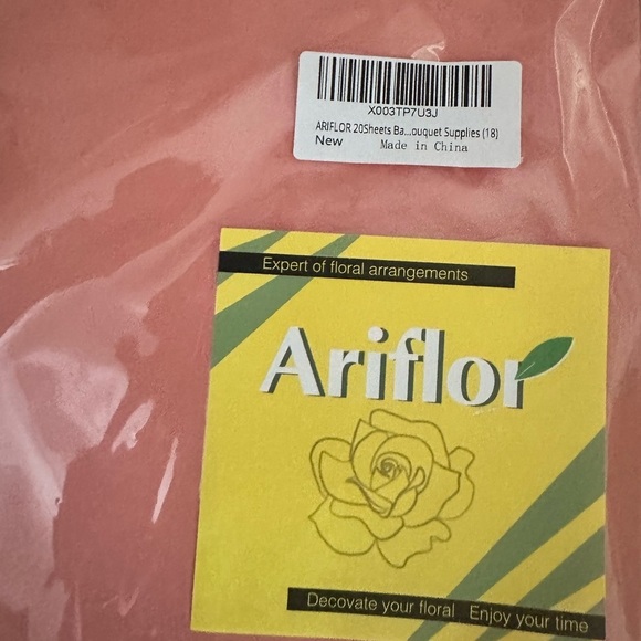 🆕 Ariflor Flower Wrapping Paper Coral (60 sheets) - Picture 2 of 3